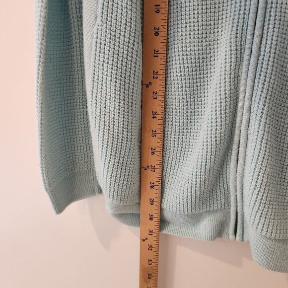 Vineyard Vines Full Zip Knit Sweater Merino Wool Light Blue Preppy Womens‎ Large - Picture 10 of 10